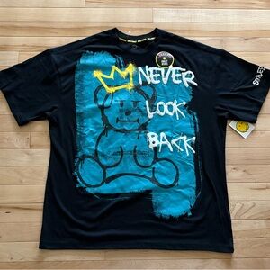 Smiley World Never Look Back Unisex Medium T Shirt NWT